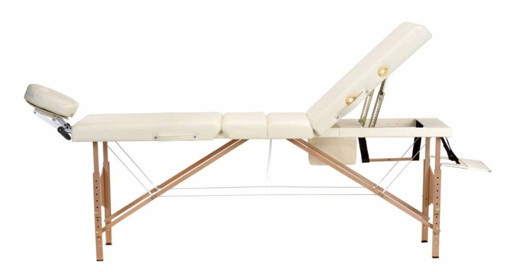 Masă de masaj 4 sectiuni (portabilă/70 cm/lemn) - 3
